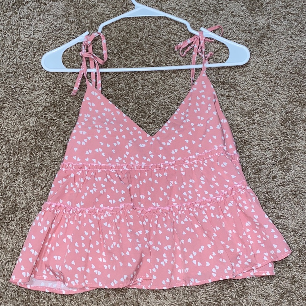 pink heart shirt l